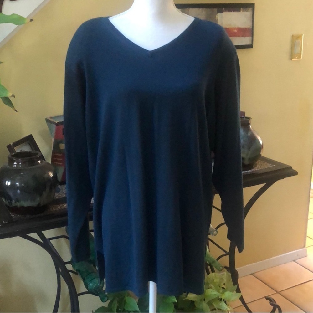 Lane Bryant Vintage Design & Company Wool Blend Navy Blue Pullover Sweater NWT